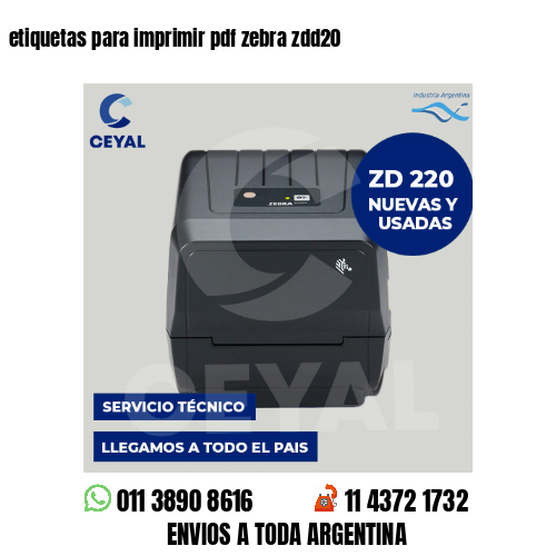 etiquetas para imprimir pdf zebra zdd20