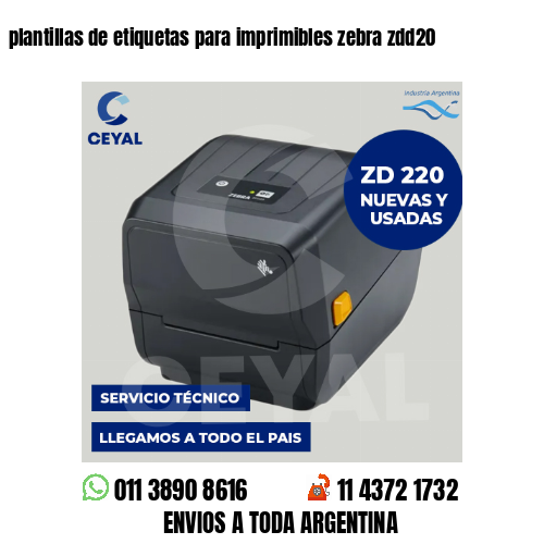 plantillas de etiquetas para imprimibles zebra zdd20