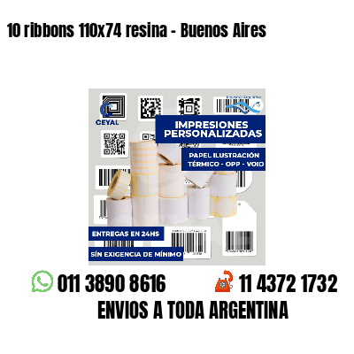 10 ribbons 110x74 resina - Buenos Aires