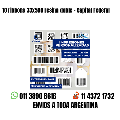 10 ribbons 33x500 resina doble - Capital Federal