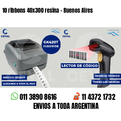 10 ribbons 40x300 resina - Buenos Aires