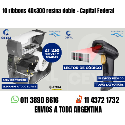 10 ribbons 40x300 resina doble - Capital Federal