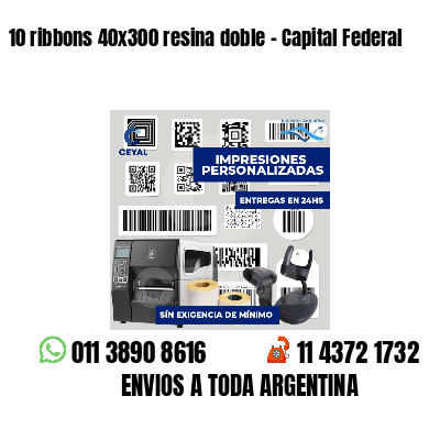 10 ribbons 40x300 resina doble - Capital Federal