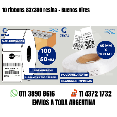 10 ribbons 83x300 resina - Buenos Aires
