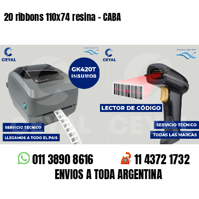 20 ribbons 110x74 resina - CABA