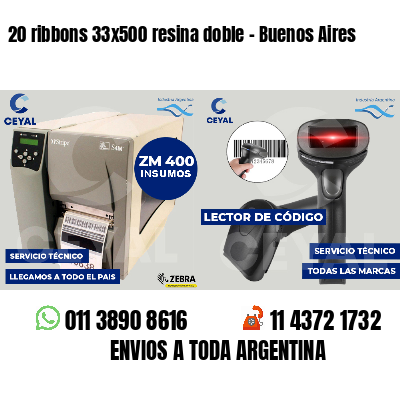 20 ribbons 33x500 resina doble - Buenos Aires