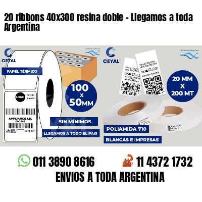 20 ribbons 40x300 resina doble - Llegamos a toda Argentina