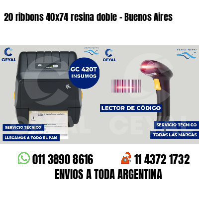 20 ribbons 40x74 resina doble - Buenos Aires