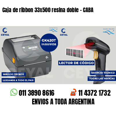 Caja de ribbon 33x500 resina doble - CABA