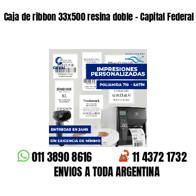 Caja de ribbon 33x500 resina doble - Capital Federal
