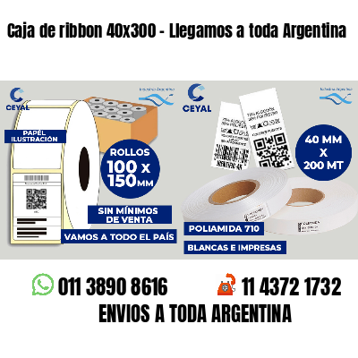 Caja de ribbon 40x300 - Llegamos a toda Argentina