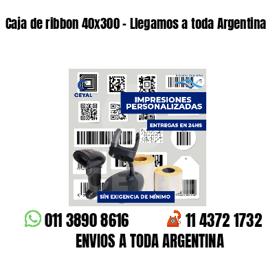 Caja de ribbon 40x300 - Llegamos a toda Argentina