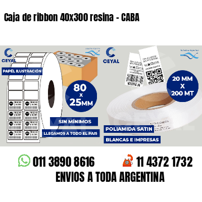Caja de ribbon 40x300 resina - CABA