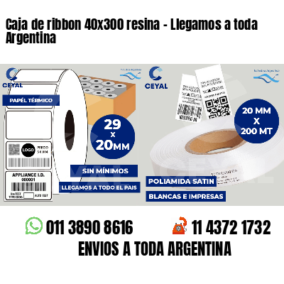 Caja de ribbon 40x300 resina - Llegamos a toda Argentina