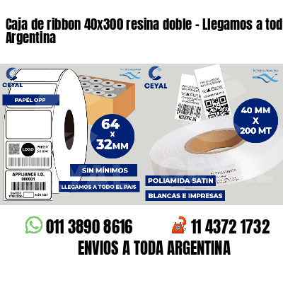 Caja de ribbon 40x300 resina doble - Llegamos a toda Argentina