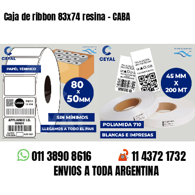 Caja de ribbon 83x74 resina - CABA