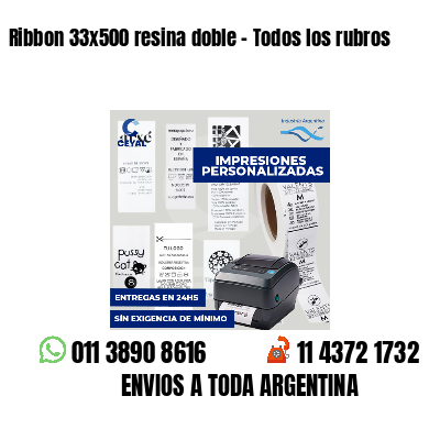 Ribbon 33x500 resina doble - Todos los rubros