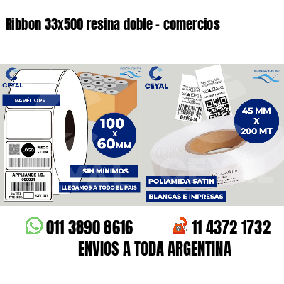 Ribbon 33x500 resina doble - comercios