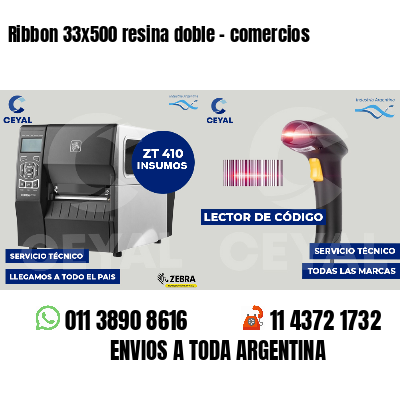 Ribbon 33x500 resina doble - comercios