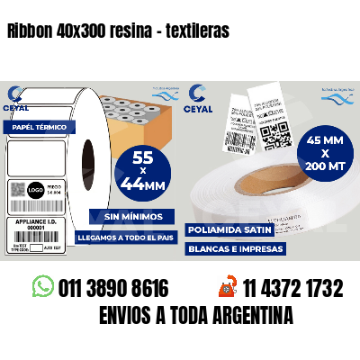 Ribbon 40x300 resina - textileras