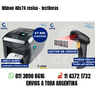 Ribbon 40x74 resina - textileras