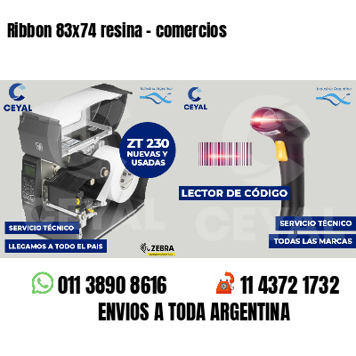 Ribbon 83x74 resina - comercios