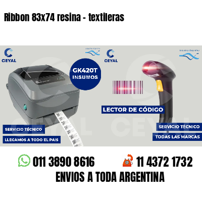 Ribbon 83x74 resina - textileras