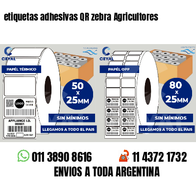 etiquetas adhesivas QR zebra Agricultores