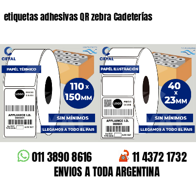 etiquetas adhesivas QR zebra Cadeterías