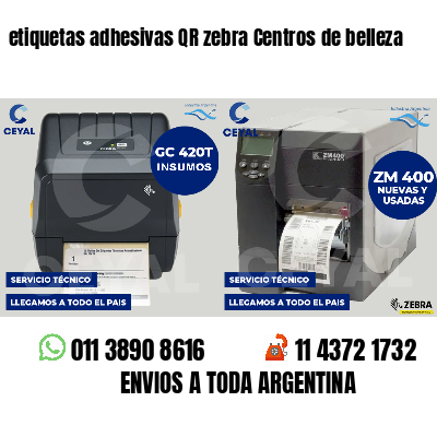 etiquetas adhesivas QR zebra Centros de belleza
