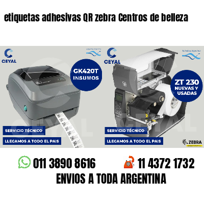 etiquetas adhesivas QR zebra Centros de belleza