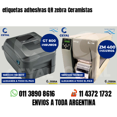etiquetas adhesivas QR zebra Ceramistas