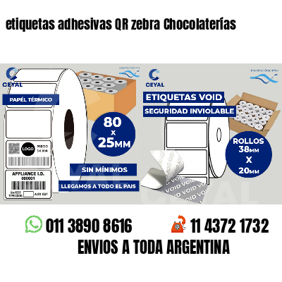 etiquetas adhesivas QR zebra Chocolaterías