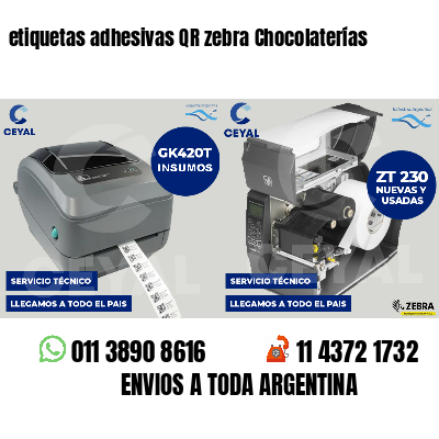 etiquetas adhesivas QR zebra Chocolaterías
