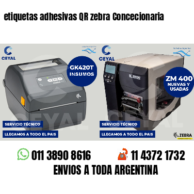 etiquetas adhesivas QR zebra Concecionaria