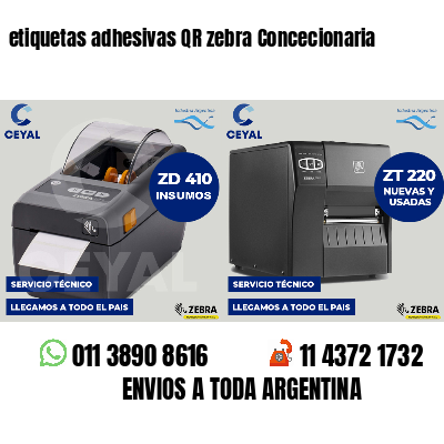 etiquetas adhesivas QR zebra Concecionaria