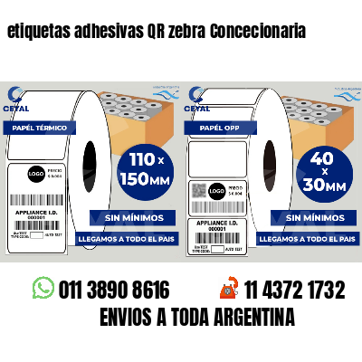 etiquetas adhesivas QR zebra Concecionaria