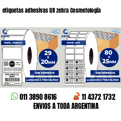 etiquetas adhesivas QR zebra Cosmetología