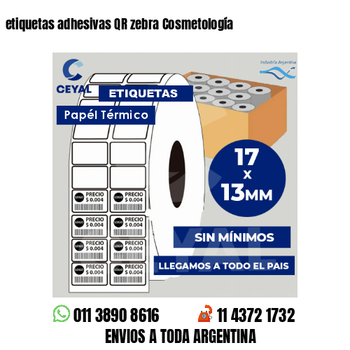 etiquetas adhesivas QR zebra Cosmetología