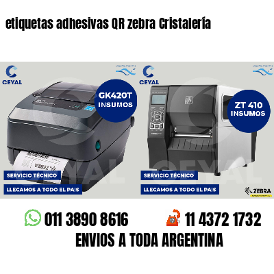 etiquetas adhesivas QR zebra Cristalería