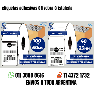 etiquetas adhesivas QR zebra Cristalería