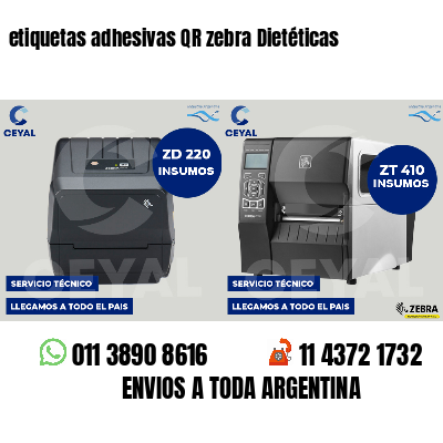 etiquetas adhesivas QR zebra Dietéticas