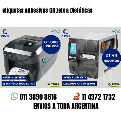 etiquetas adhesivas QR zebra Dietéticas