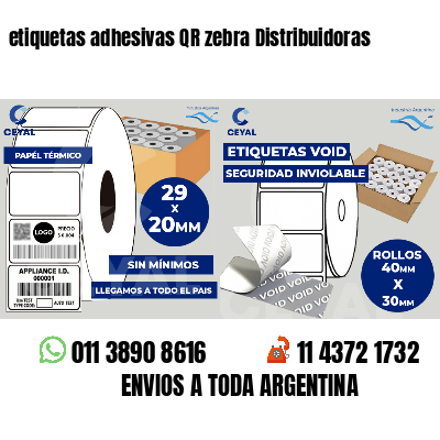 etiquetas adhesivas QR zebra Distribuidoras