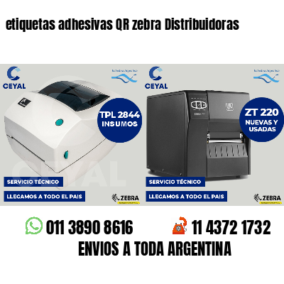 etiquetas adhesivas QR zebra Distribuidoras