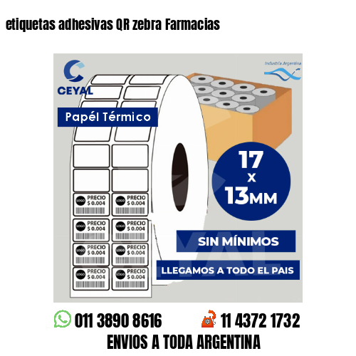 etiquetas adhesivas QR zebra Farmacias