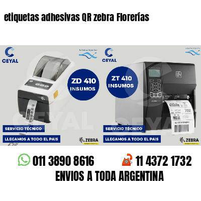 etiquetas adhesivas QR zebra Florerías