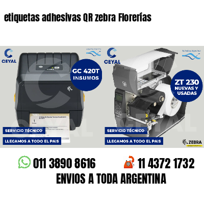 etiquetas adhesivas QR zebra Florerías