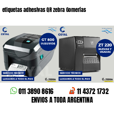 etiquetas adhesivas QR zebra Gomerías