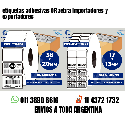 etiquetas adhesivas QR zebra Importadores y exportadores